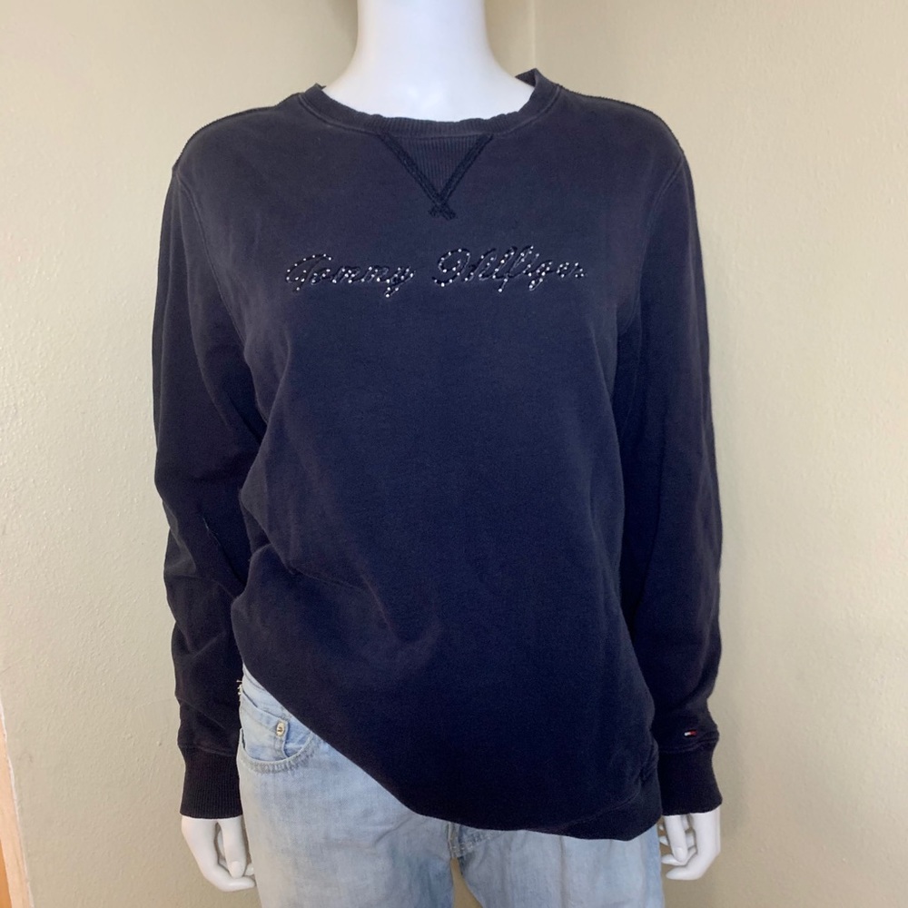 Tommy Hilfiger crewneck rhinestone pullover - Picture 1 of 7